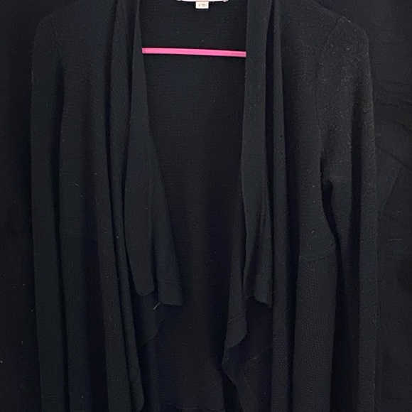 LOFT Sweaters - LOFT Black Draped Cardigan Sweater